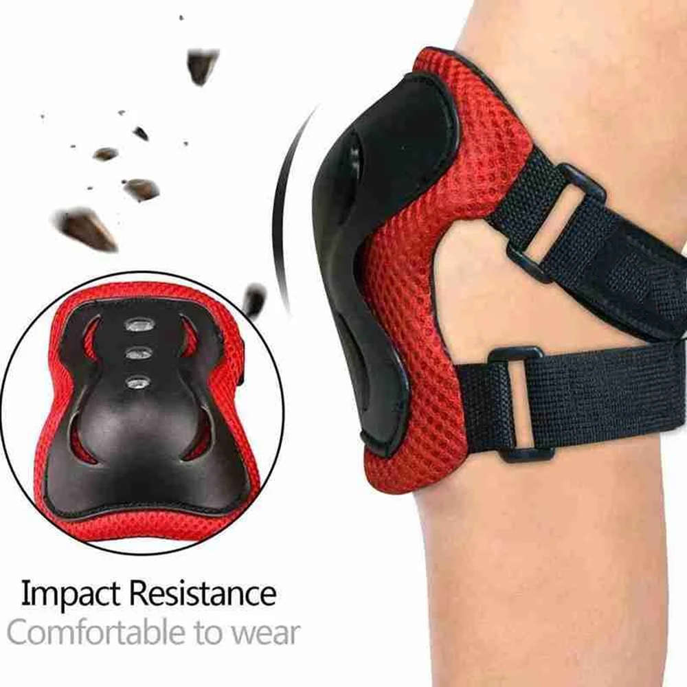 Adjustable Outdoor Sports Knee Pad Elbow Pads Wrist Guard Set - Pack of 7