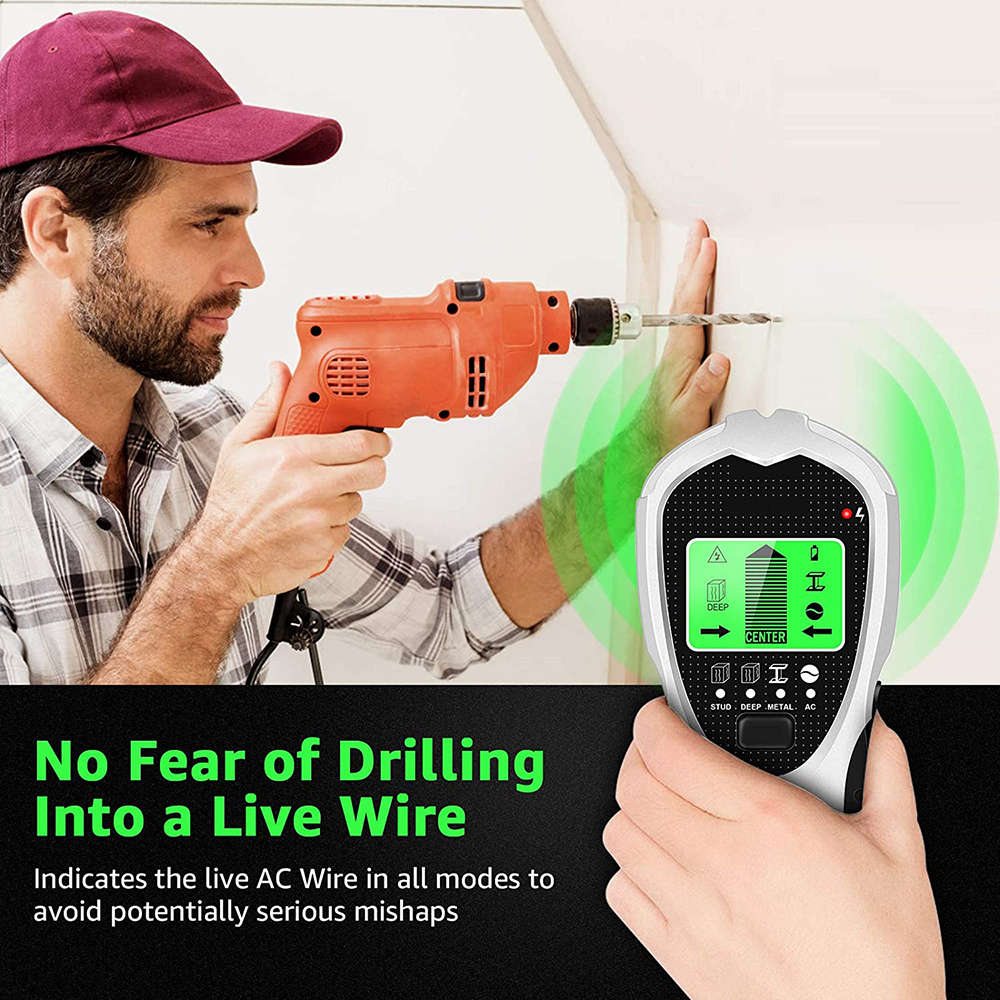 4 In 1 Electric Wall Detector Stud Finder Scanner with Digital LCD Display