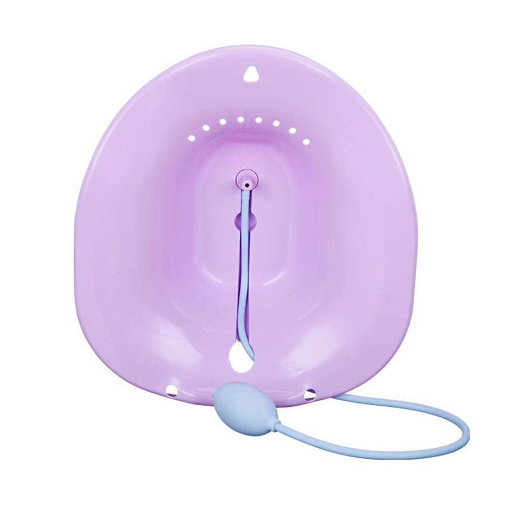 Portable Bidet Sitz Bath with Flusher for Postpartum Nursing Care - Purple