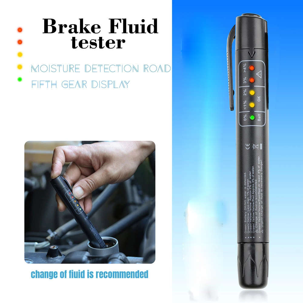 5 LED Car Vehicle Auto Automotive Brake Fluid Tester