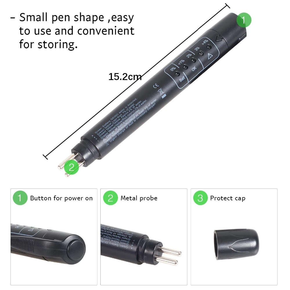 5 LED Car Vehicle Auto Automotive Brake Fluid Tester