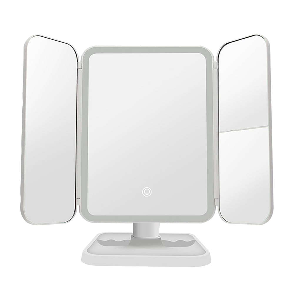 3X Magnifying 3-Color Light Touch LED Vanity Mirror with 52 LED Light