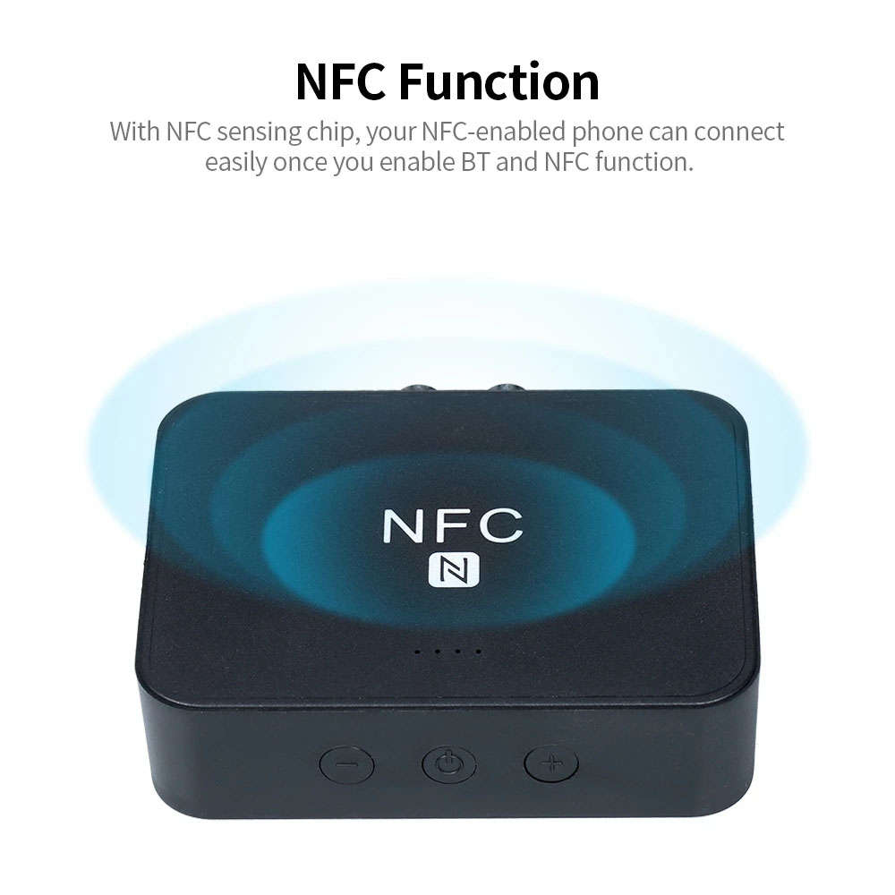 BT 5.0 Audio Receiver with NFC Function RCA AUX Ports for Home/Car Stereo