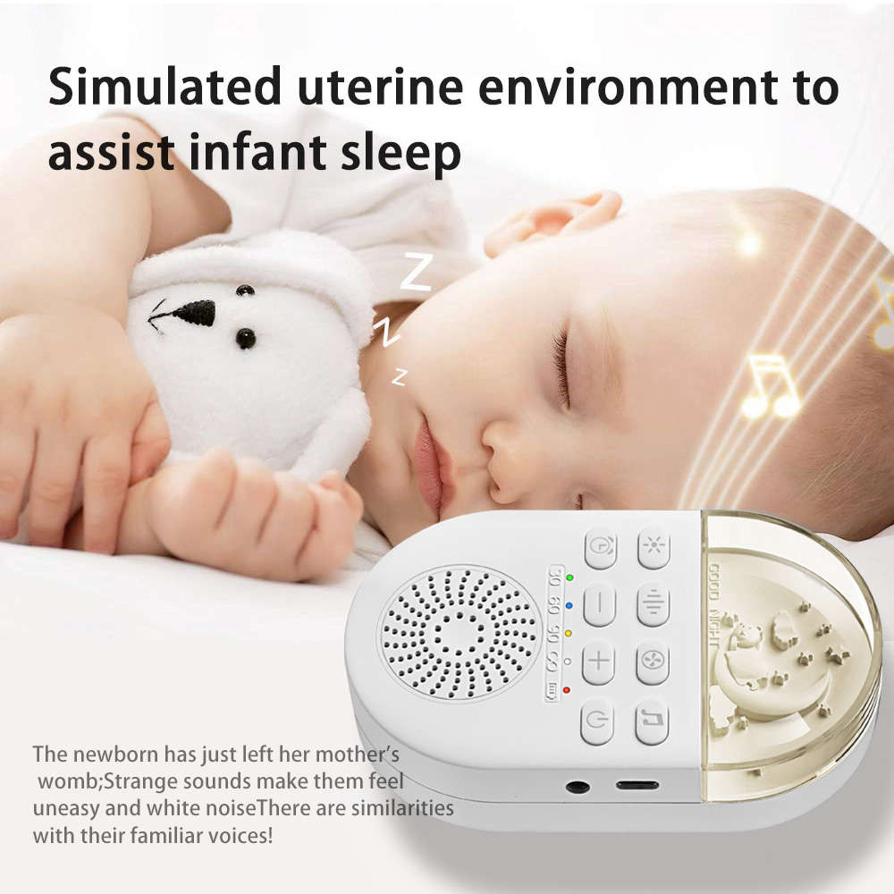 24 Soothing Sound White Noise Sleep Machine with Night Light & Timer