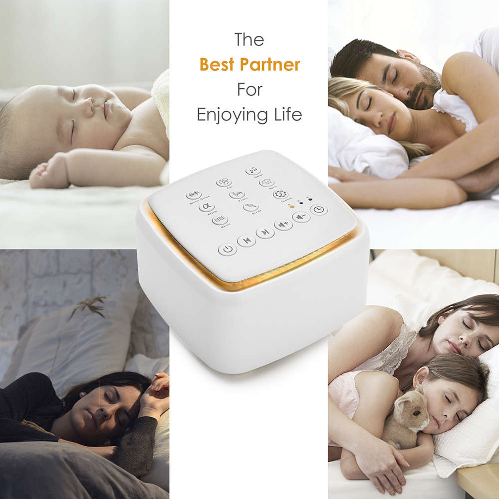 15 Soothing Sound White Noise Sleep Machine with Timer & Night Light