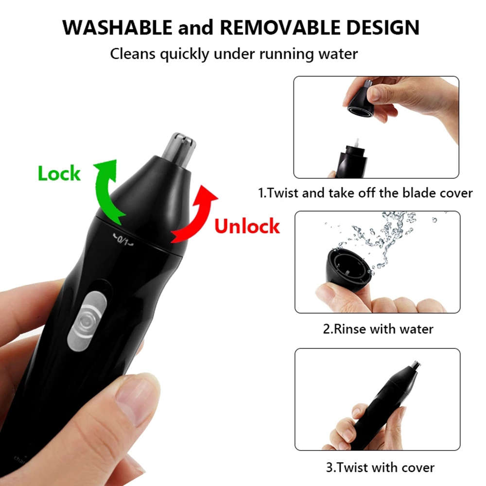 Professional 5 IN 1 Electric Ear Nose Trimmer Hair Removal Shaver