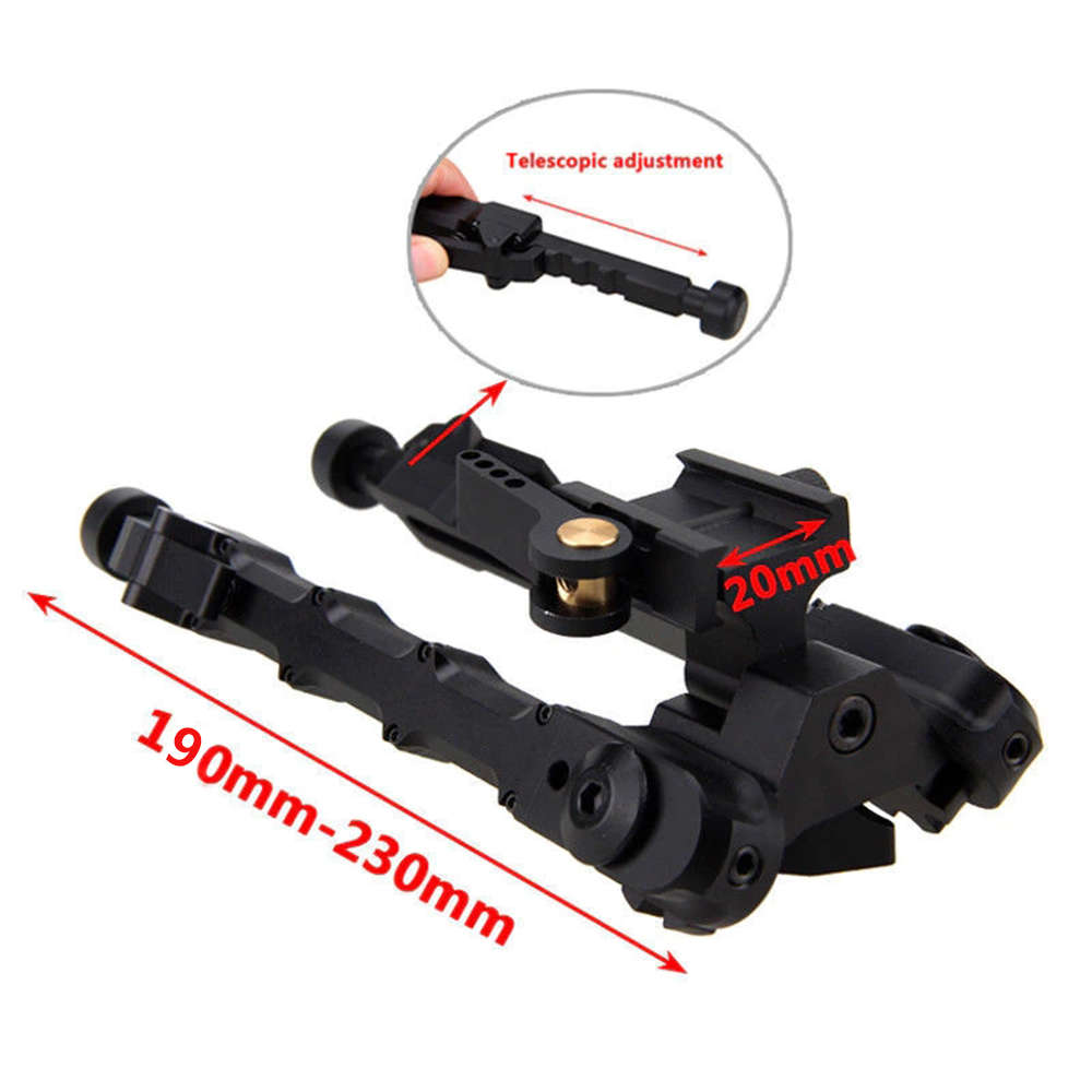 Retractable Quick Release Tactical Airsoft Bracket Rifle Bipod for Outdoor