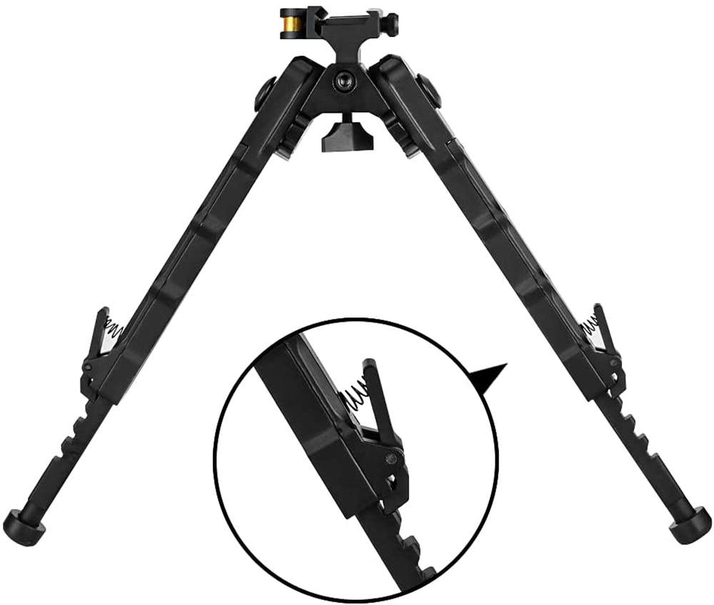 Retractable Quick Release Tactical Airsoft Bracket Rifle Bipod for Outdoor