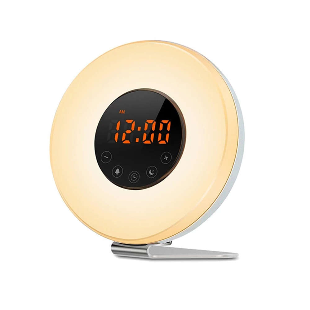 Wake Up Light With Sunrise Sunset Simulation FM Radio Snooze Alarm Clock
