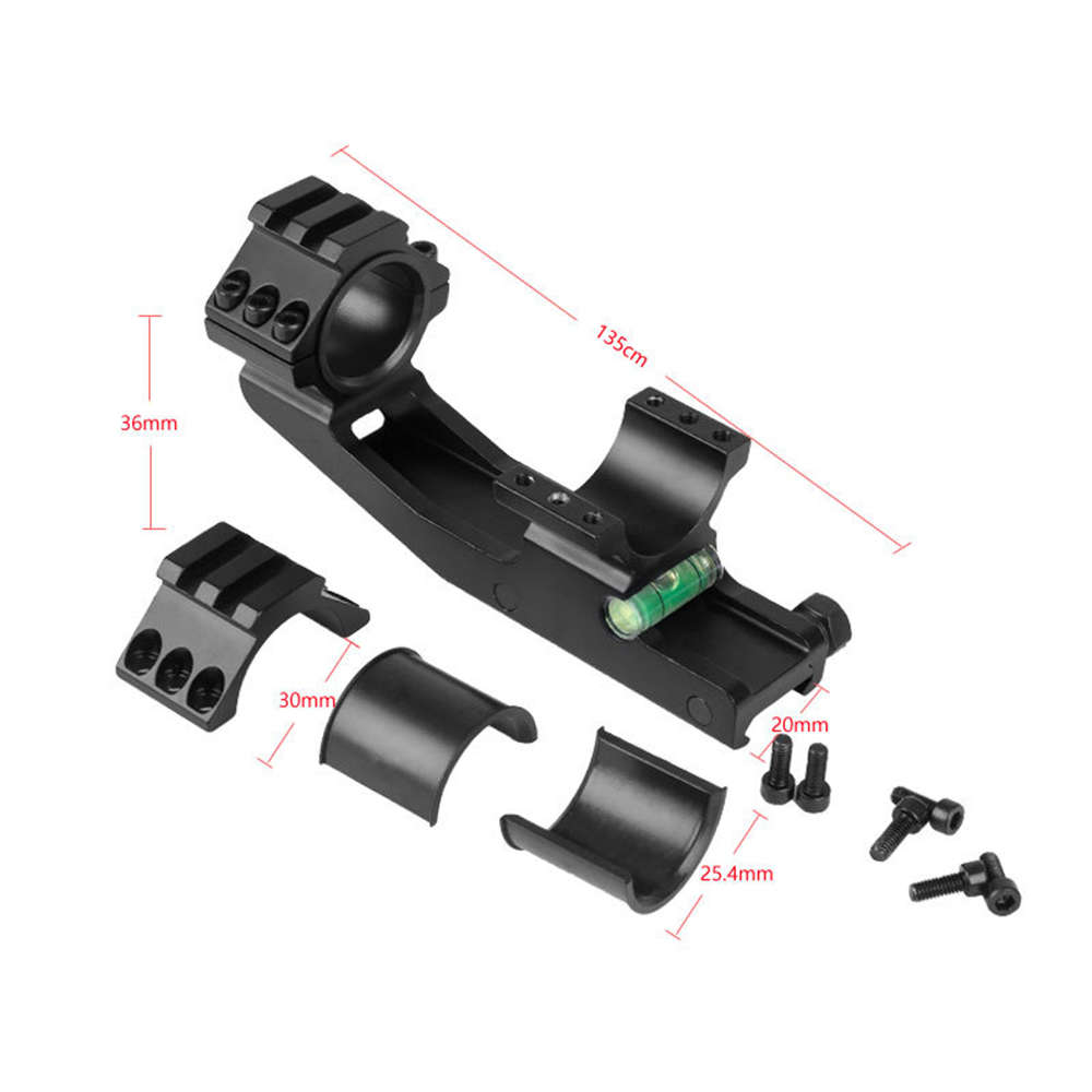 Tactical Adjustable Picatinny Rail Scope Mounts with Bubble Level