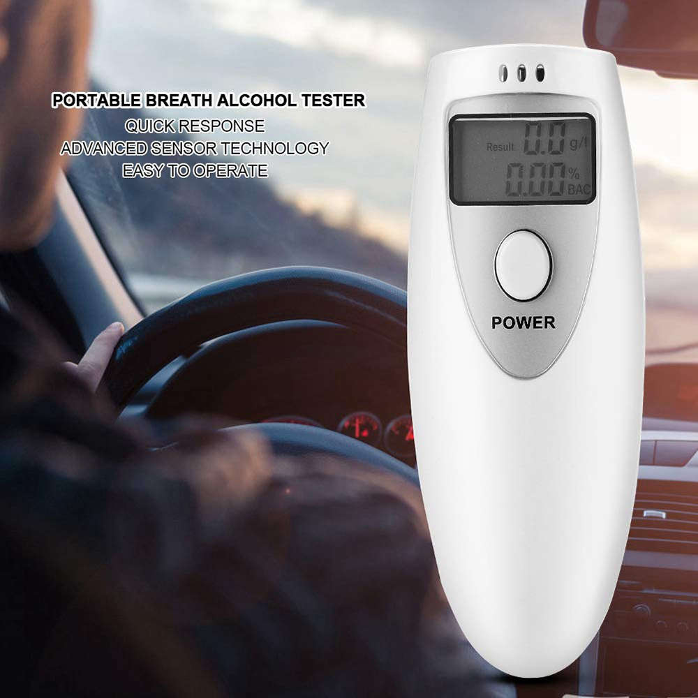 Portable Digital Alcohol LCD Screen Display Breath Tester with Hanging Rope