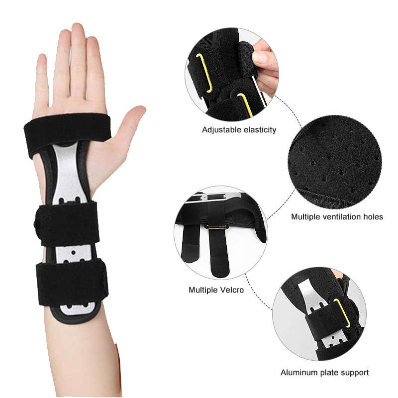 Adjustable Wrist Brace Support for Carpal Injuries (Size:L) - Right Hand