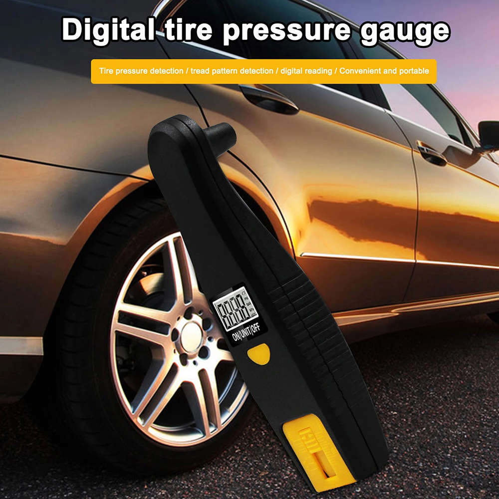 2 in 1 Digital LCD Display Car Tire Tyre Air Pressure Gauge Meter