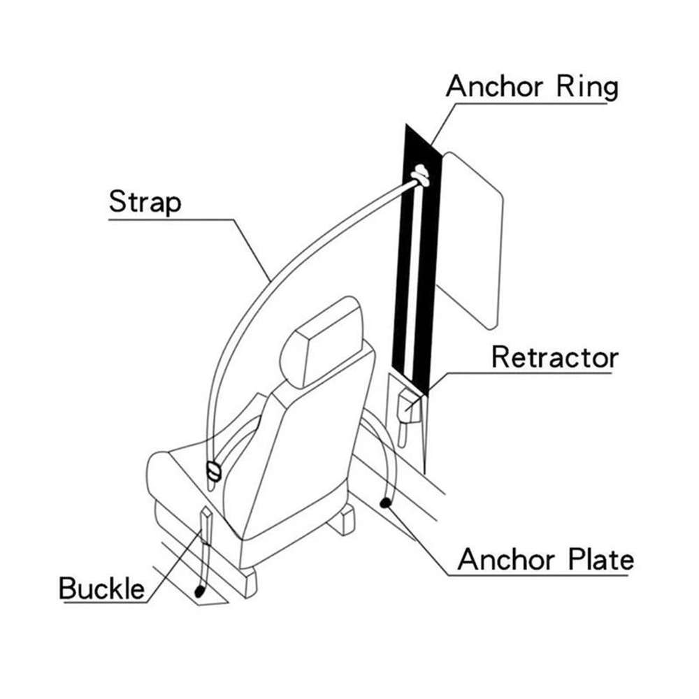 Universal 3 Point Retractable Car Automatic Seat Lap Belt Clip Extender