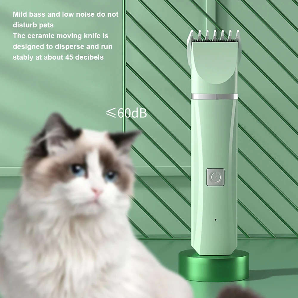 Professional 4 In 1 Electric Pet Hair Clippers Trimmer for Grooming - Green