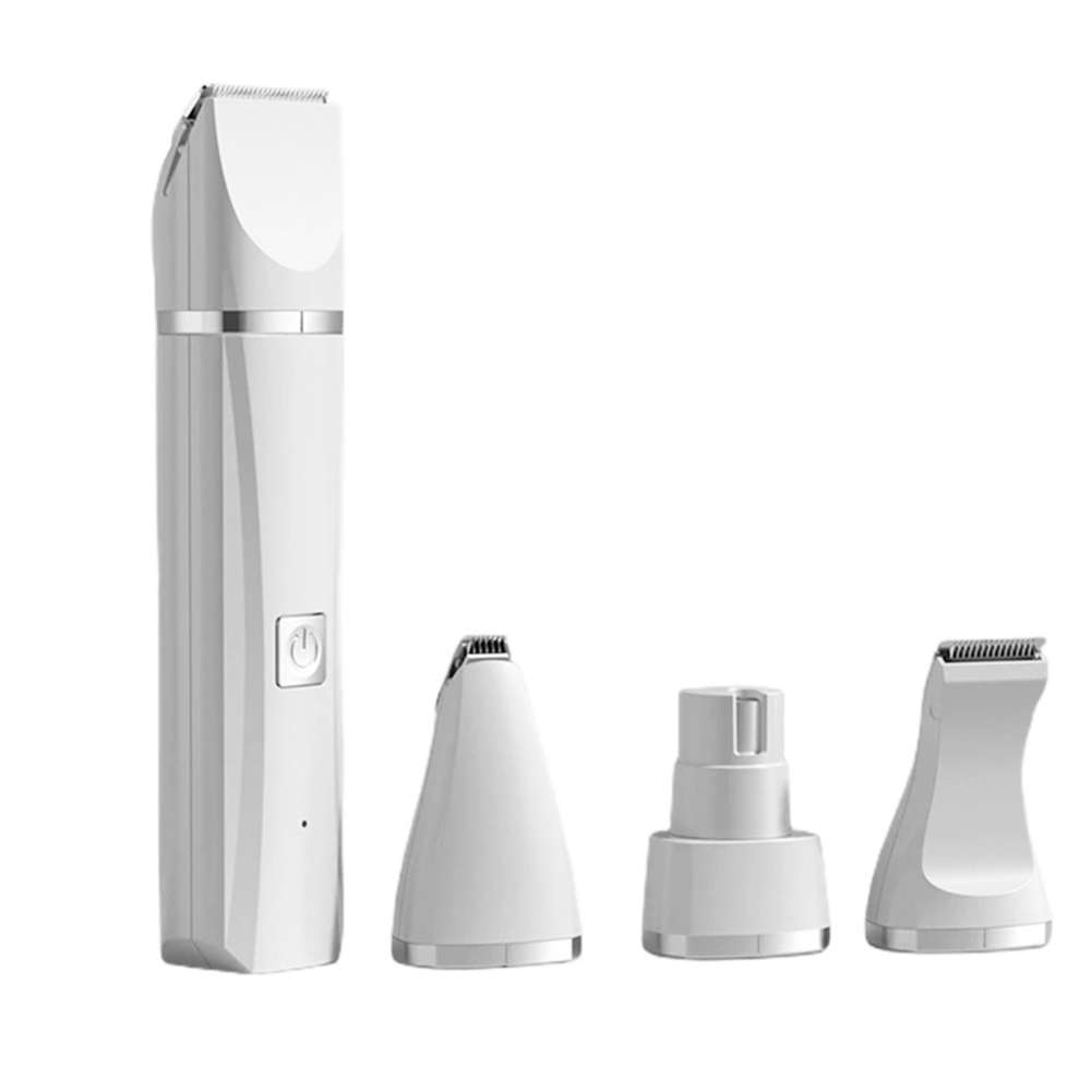 Professional 4 In 1 Electric Pet Hair Clippers Trimmer for Grooming - White
