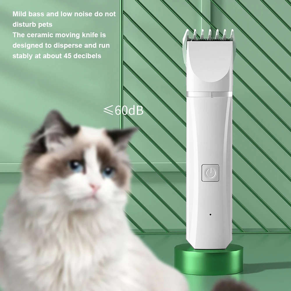 Professional 4 In 1 Electric Pet Hair Clippers Trimmer for Grooming - White