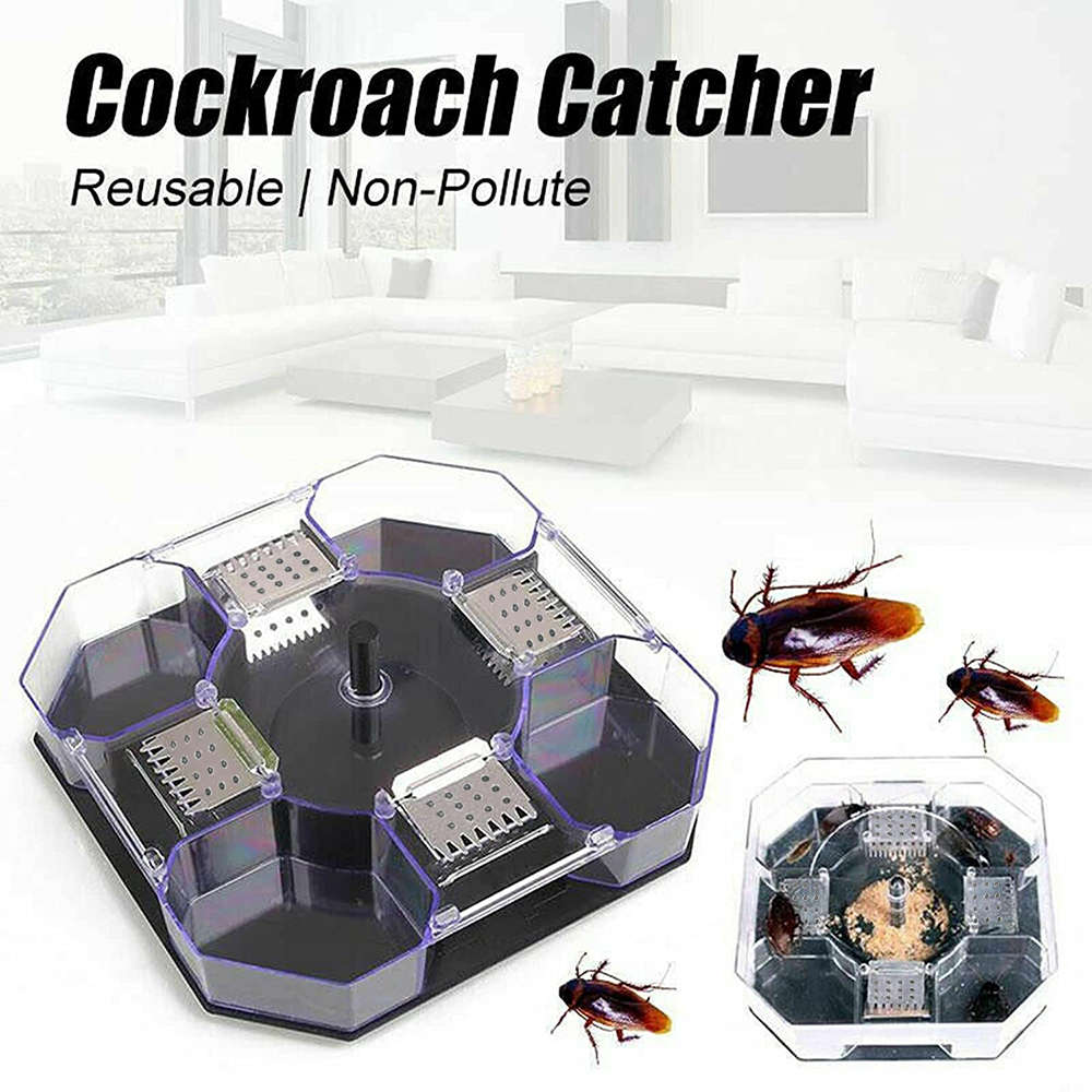 Reusable Household Cockroach Harmless Trap Catcher Box For Home Kitchen