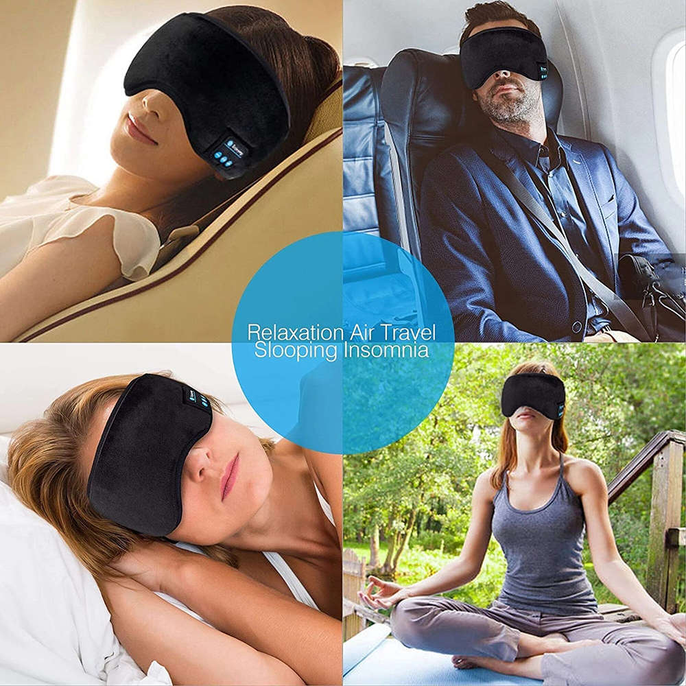 2 in 1 Adjustable Soft Cotton Bluetooth Headphone Sleep Music Eyemask