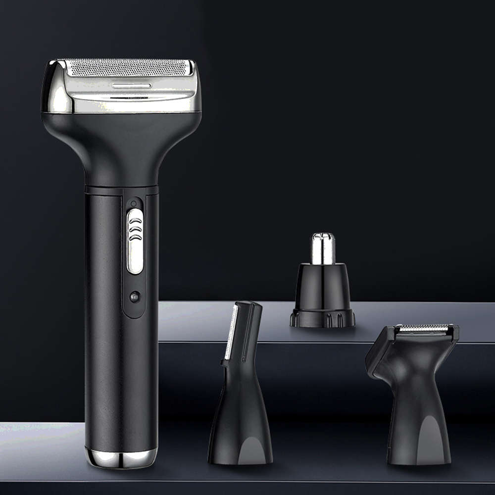 Portable 4 in 1 Mens Electric Hair Trimmer for Face/Eyebrow/Ear & Nose Hair