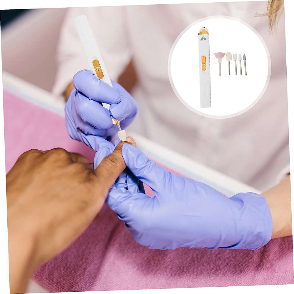 Portable 5 In 1 Pen Shape Electric Nail Polisher Manicure Drill Kit