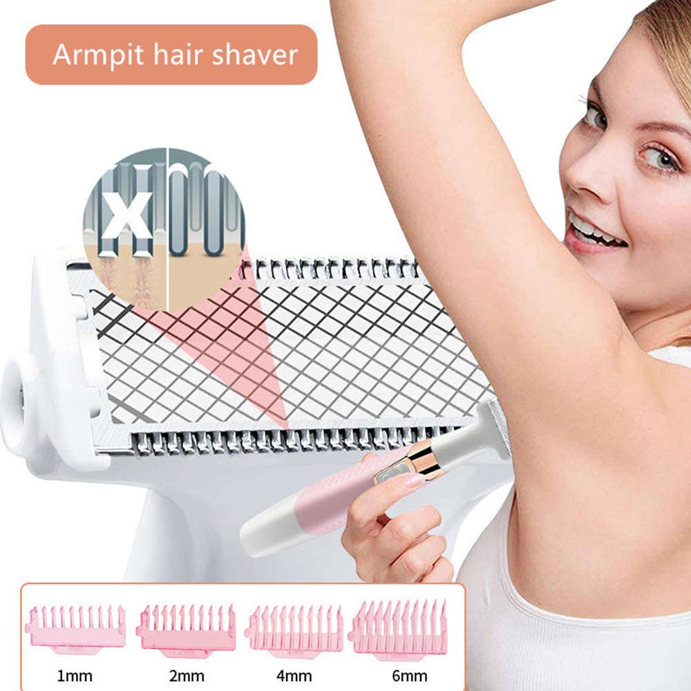 Portable 5 in 1 Wet/Dry Electric Shaver Razor for Face Nose Eyebrow Armpit