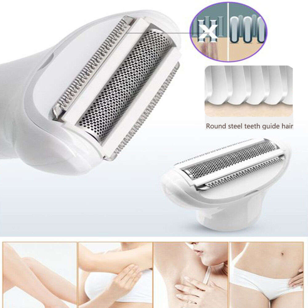 Portable 6-in-1 Painless Women Electric Body Epilator Kit With LCD Display