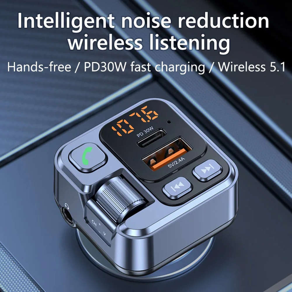Handsfree Car Bluetooth 5.1 MP3 Player Stereo Car FM Transmitter