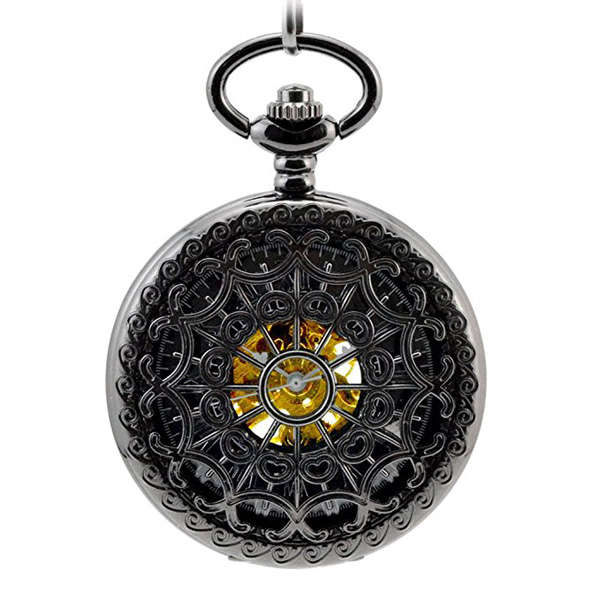 Mechanical Retro Steampunk Skeleton Pocket Watch