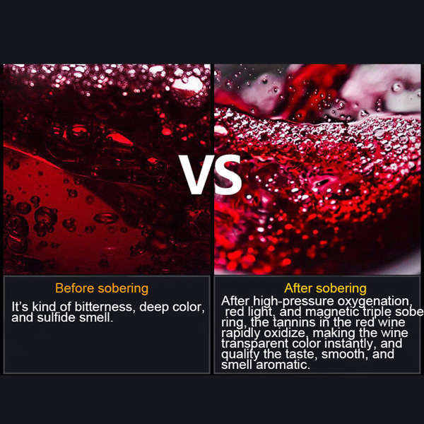 Electric Breather Tap Smart Wine Aerator & Fast Auto Decanter-Red