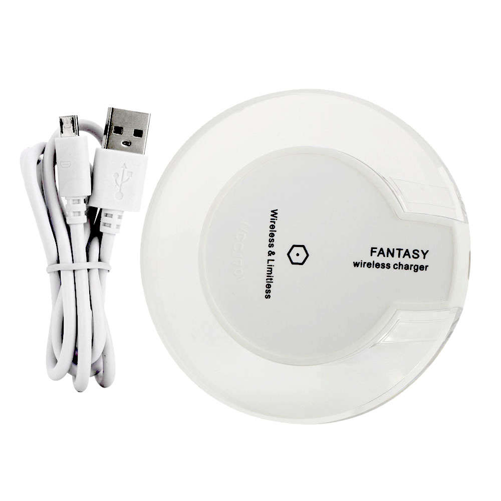 Universal Crystal Qi Wireless Phone Charger-White