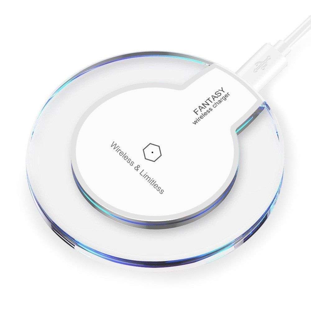 Universal Crystal Qi Wireless Phone Charger-White