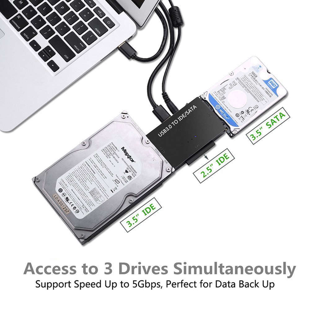 USB 3.0 to SATA SSD HDD Hard Drive Data Converter& Adapter