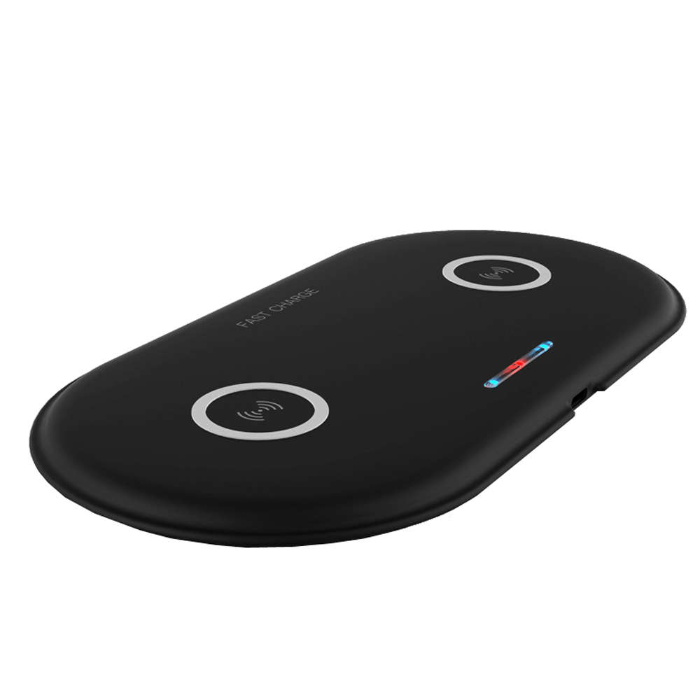 Dual 5W QI Wireless Charger base For iPhone Samsung