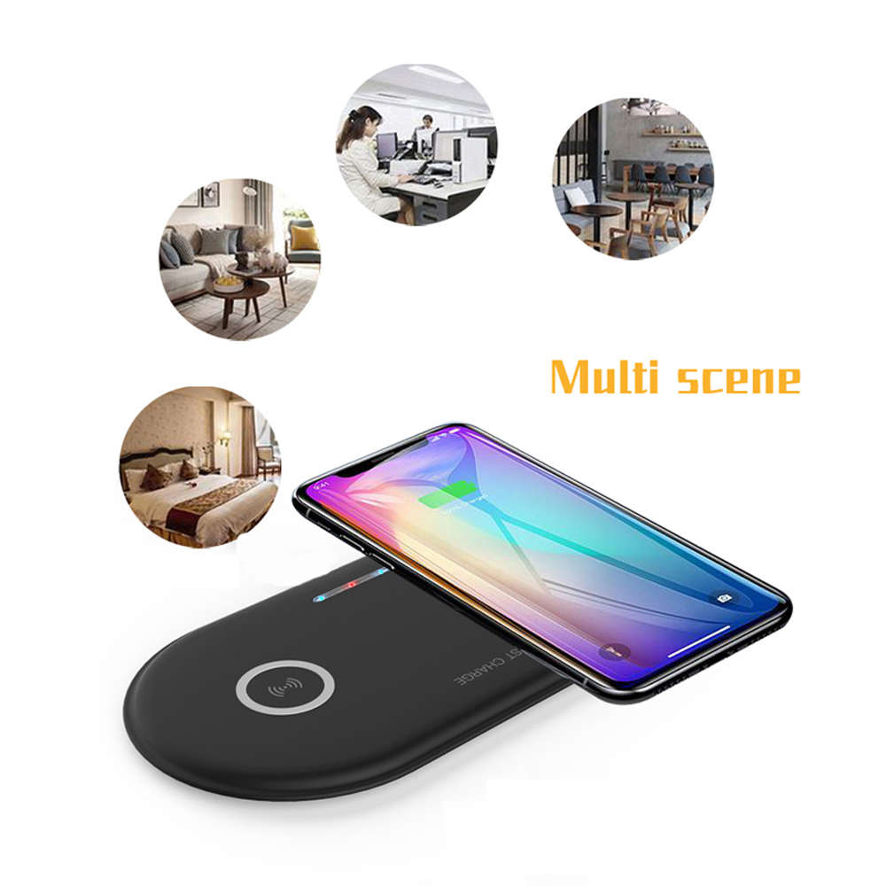 Dual 5W QI Wireless Charger base For iPhone Samsung