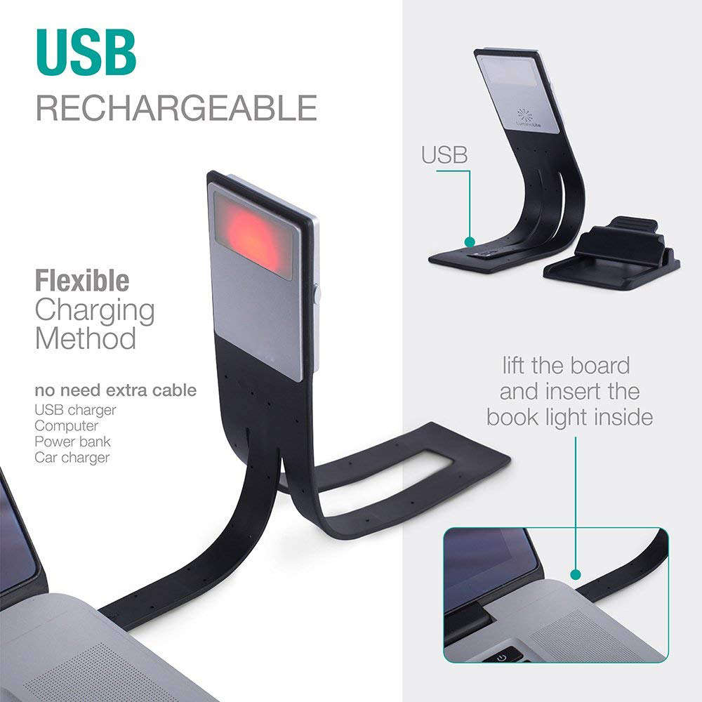 USB Rechargeable LED Reading Book Light For Kindle