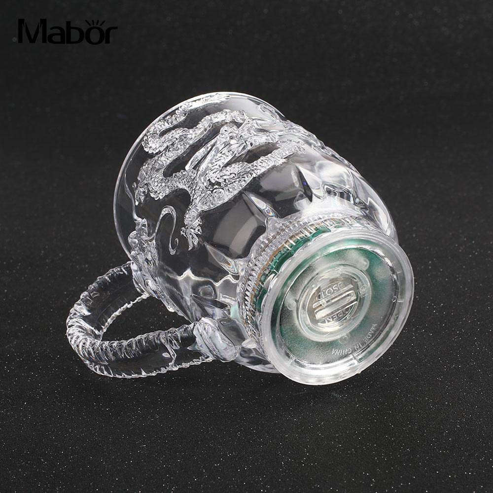 Dragon Carved Beer Mugs Color Changing Water Sensing LED Beer Cup