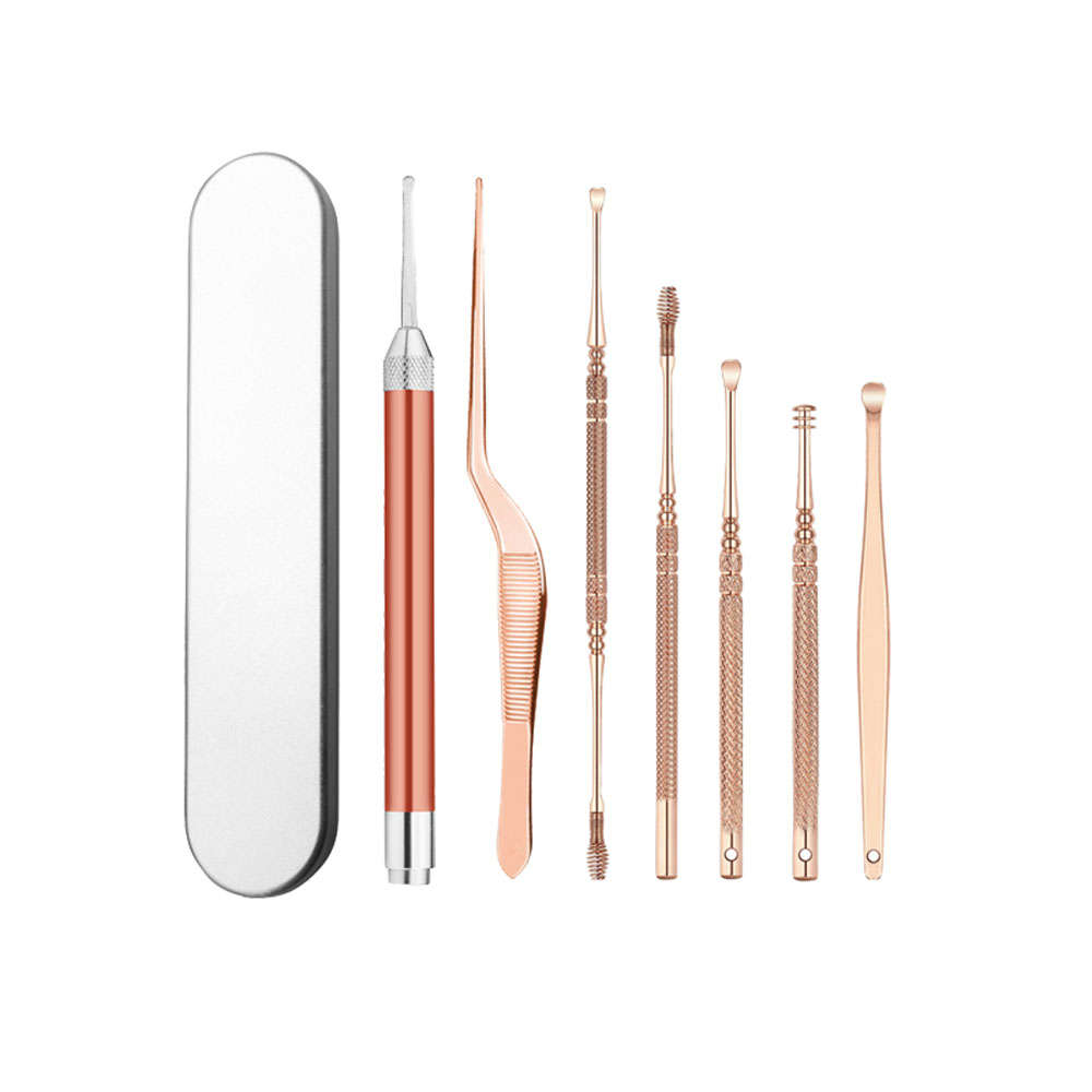 LED Light Earpick Cleaner Set Ear Care Tool