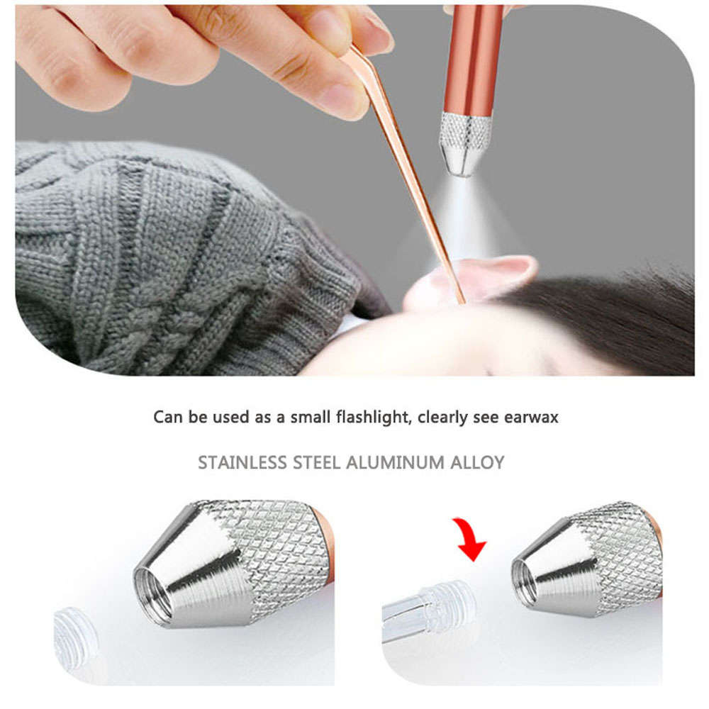 LED Light Earpick Cleaner Set Ear Care Tool