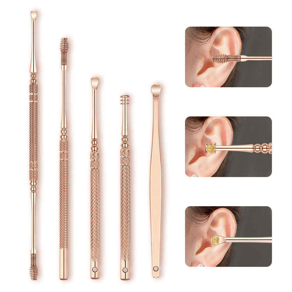 LED Light Earpick Cleaner Set Ear Care Tool