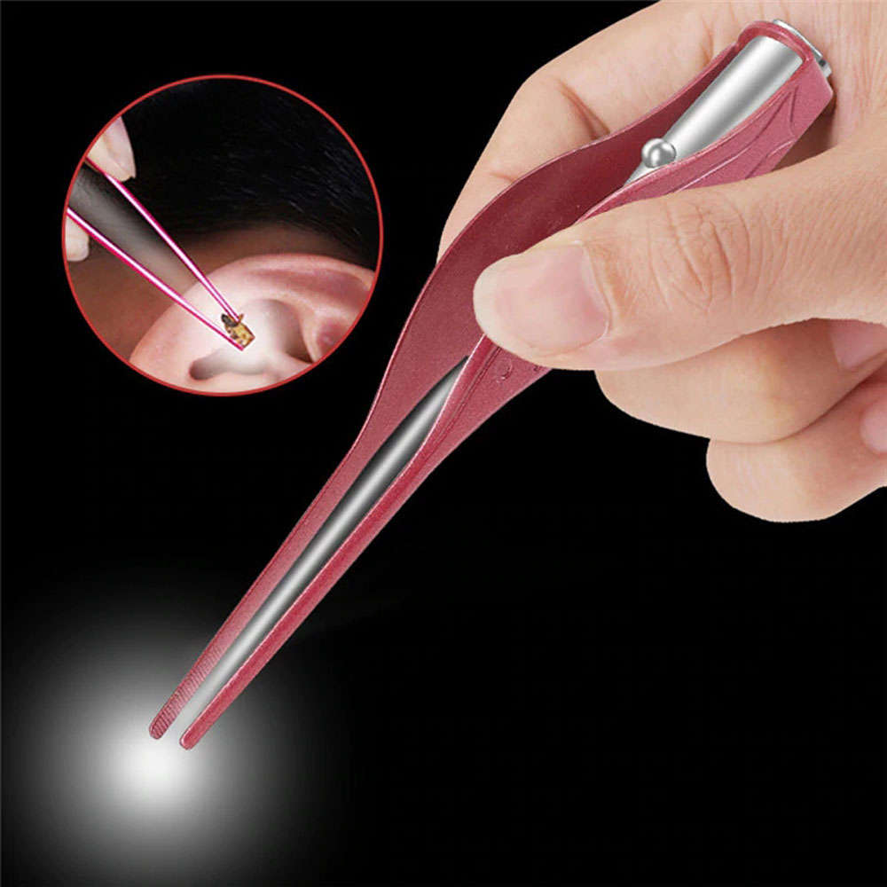 2 Piece Flashlight Earpick Spoon Ear Cleaner