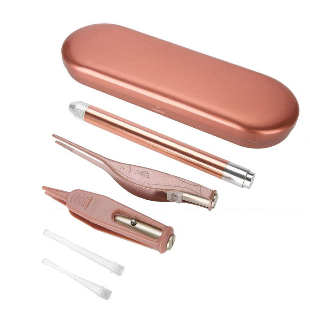 3 In 1 Stainless Steel LED Earpick Ear Spoon Ear Cleaner Set