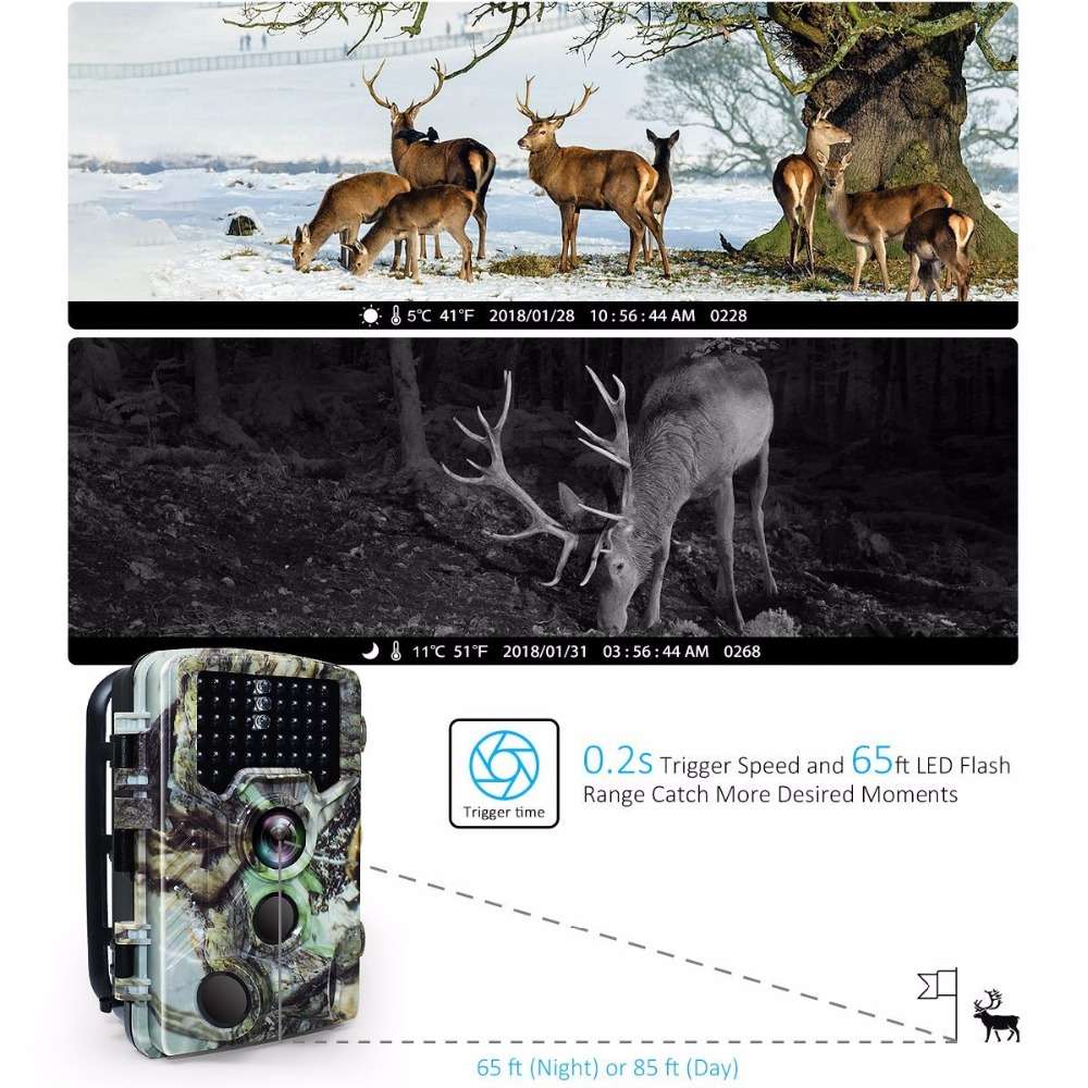 16MP HD 1080P Wildlife IR Trail Night Vision Hunting Camera-Camouflage