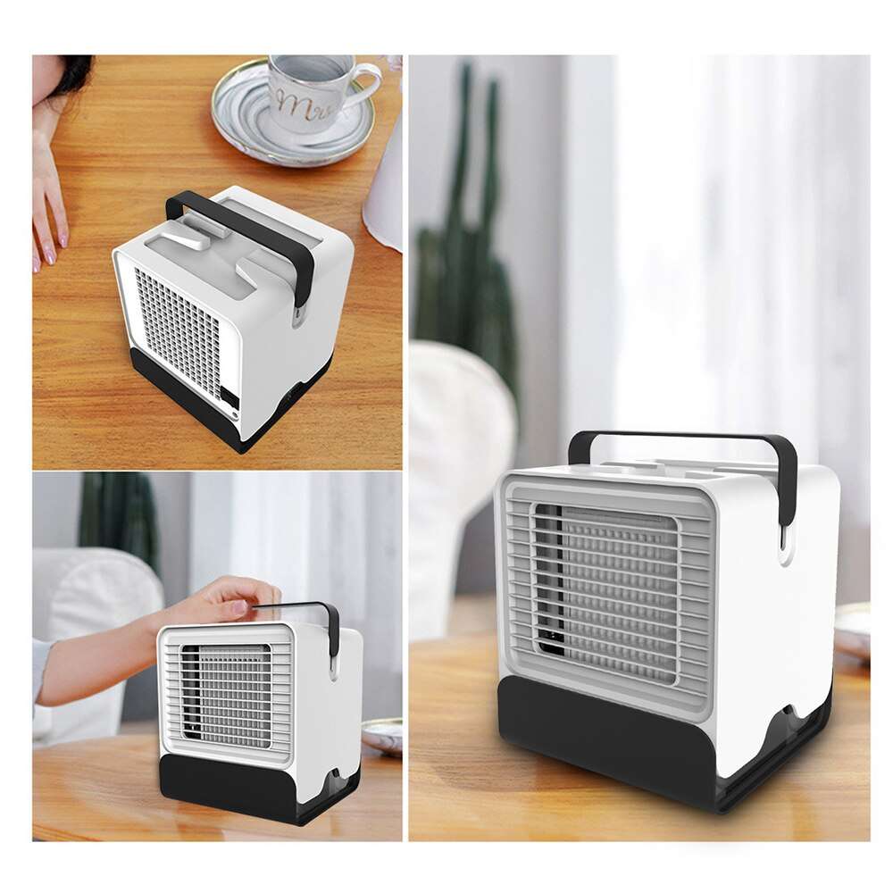 USB Mini Air Cooler Negative Ion Air Cooling Fan-White