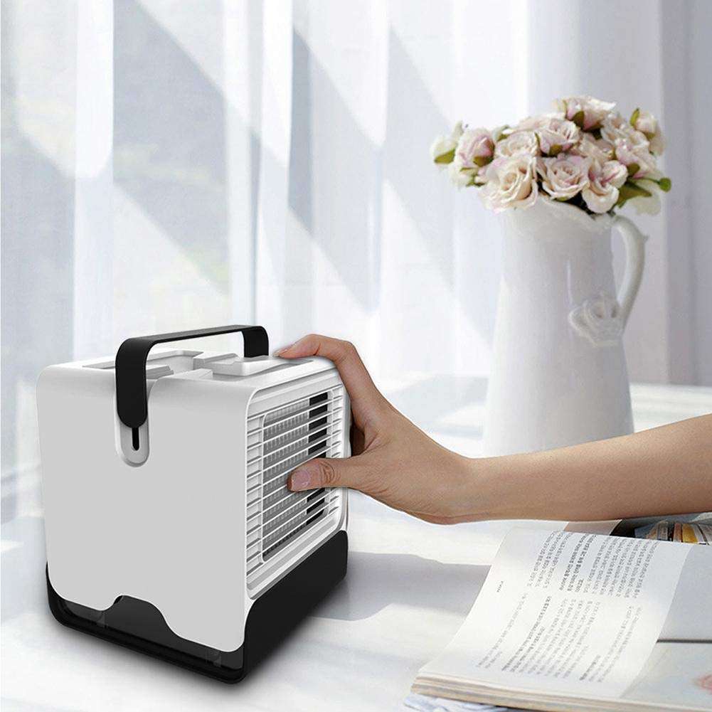 USB Mini Air Cooler Negative Ion Air Cooling Fan-White