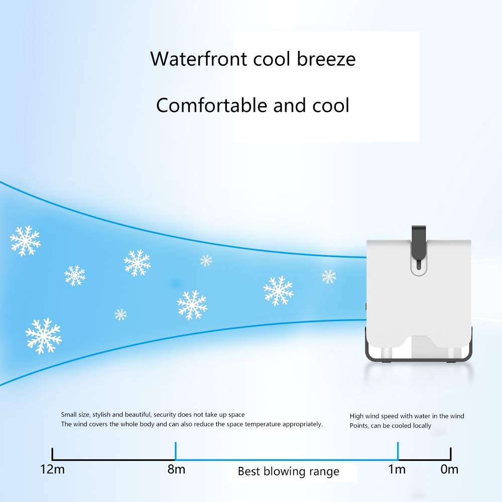 USB Mini Air Cooler Negative Ion Air Cooling Fan-White