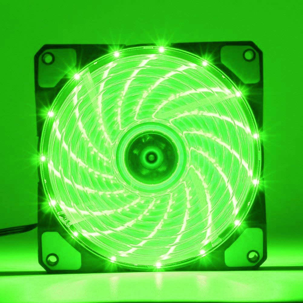 DIY 12cm Neon Clear PC Computer Case Cooling Fan Mod With LED Lights