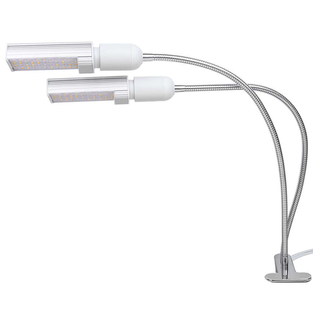 Dual Head 45W Led Sunlike Full Spectrum Plant Grow Light with Auto Timer