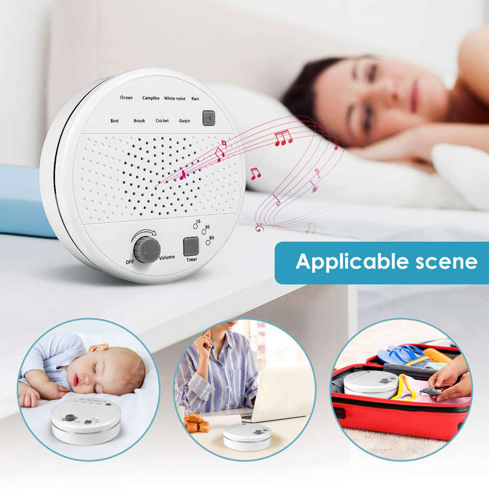 8 Soothing Sounds Therapy USB Voice Record Sleep White Noise Machine