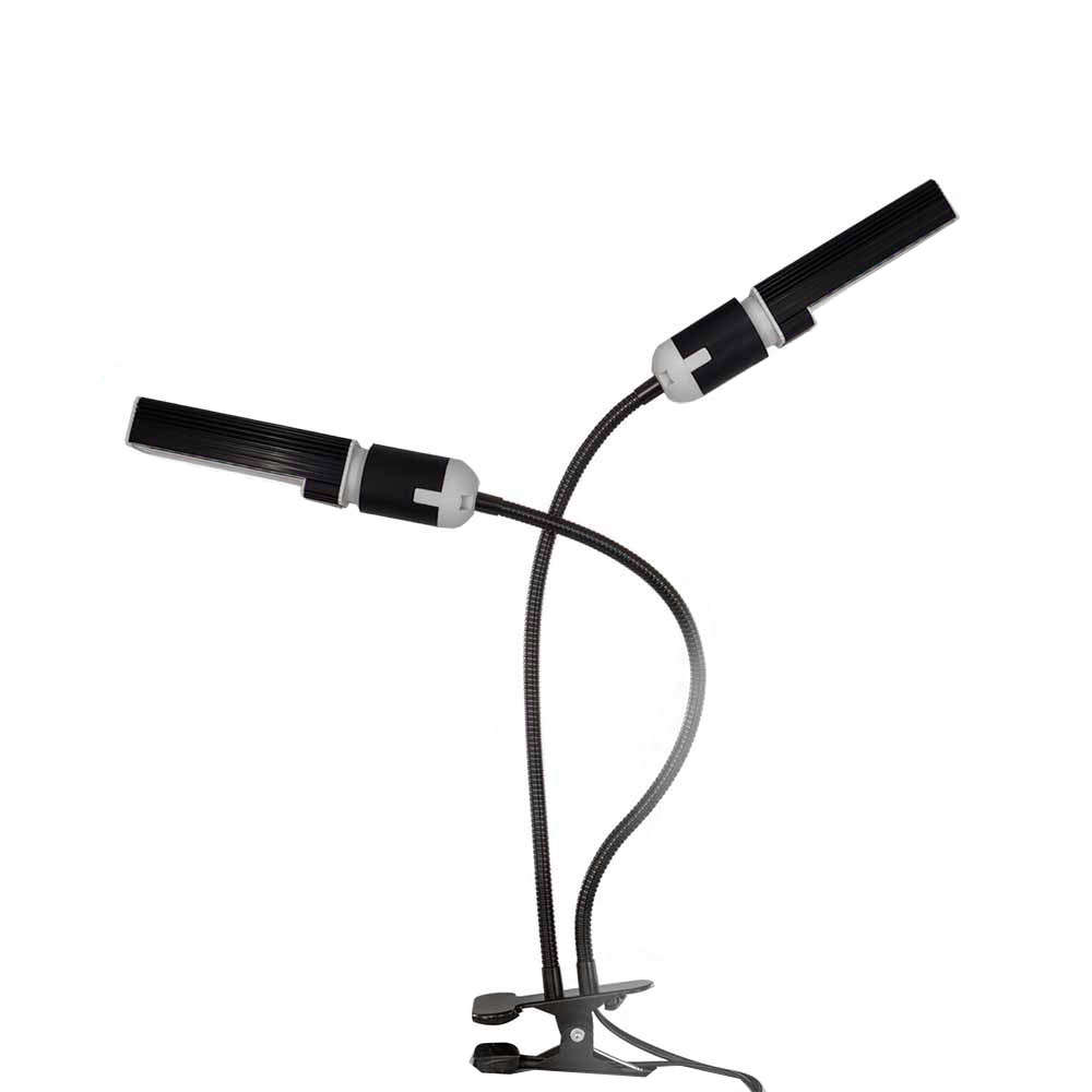 Black Dual Head Led Sunlike Full Spectrum Plant Grow Light with Auto Timer